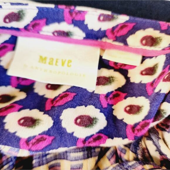 Anthropologie Maeve Cheyenne Peplum Blouse Size XS - Picture 4 of 8